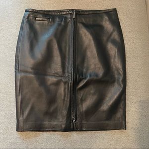 Express Black Leather Pencil Skirt, 8/10